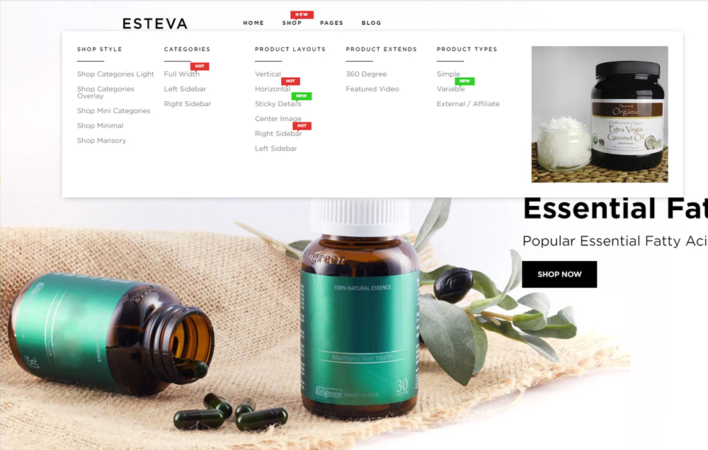 Esteva - Nutrition and Wellness Shopify Theme